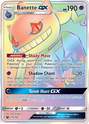 Banette GX (Secret) (174/168) - SM Celestial Storm Holofoil - Secret Rare