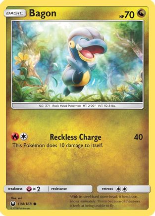 Bagon (104/168) - SM Celestial Storm Reverse Holofoil - Common
