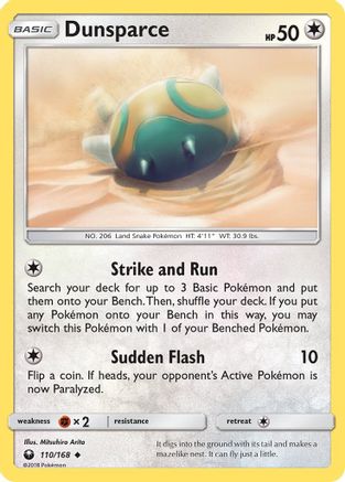 Dunsparce 110/168 - SM Celestial Storm Reverse Holofoil - Uncommon