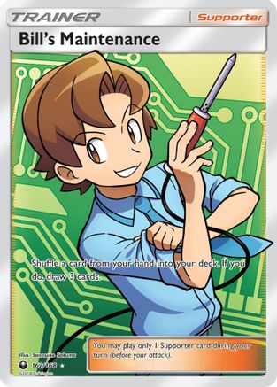 Bill's Maintenance (Full Art) (162/168) - SM Celestial Storm Holofoil - Ultra Rare