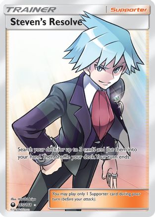 Steven's Resolve (Full Art) (165/168) - SM Celestial Storm Holofoil - Ultra Rare