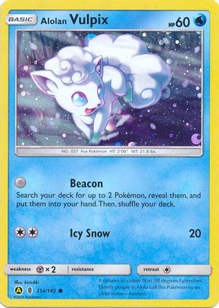 Alolan Vulpix - 21a/145 - Alternate Art Promos Holofoil - Promo