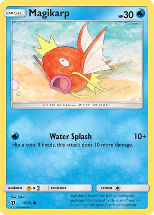 Magikarp (19/70) - Dragon Majesty Reverse Holofoil - Common