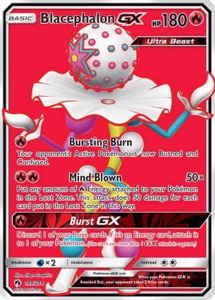 Blacephalon GX (Full Art) (199/214) - SM Lost Thunder Holofoil - Ultra Rare