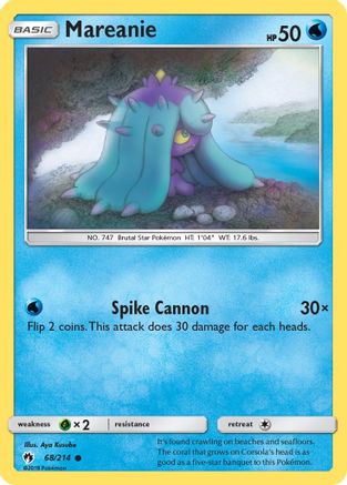Mareanie (68/214) - SM Lost Thunder Reverse Holofoil - Common