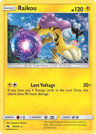 Raikou (79/214) - SM Lost Thunder - Rare