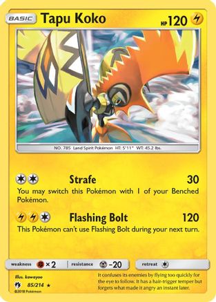 Tapu Koko (85/214) - SM Lost Thunder Holofoil - Holo Rare