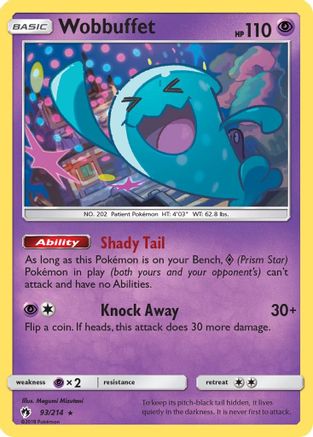 Wobbuffet (93/214) - SM Lost Thunder Reverse Holofoil - Rare