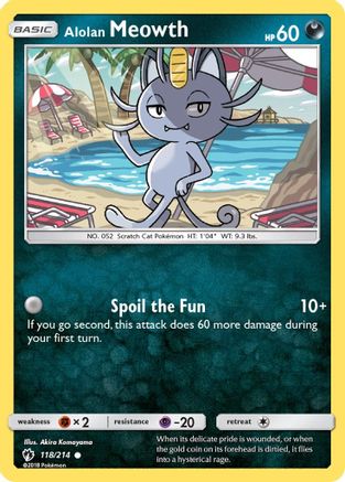 Alolan Meowth (118/214) - SM Lost Thunder - Common