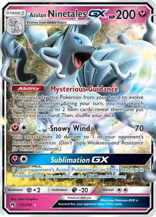Alolan Ninetales GX (132/214) - SM Lost Thunder Holofoil - Ultra Rare