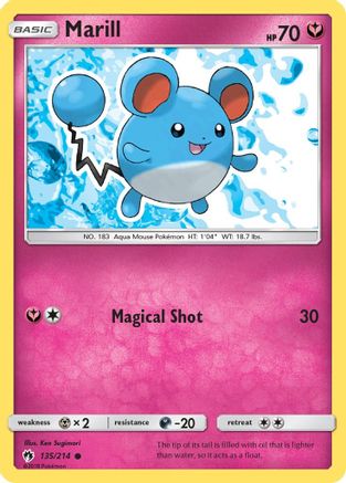 Marill (135/214) - SM Lost Thunder Reverse Holofoil - Common
