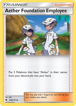Aether Foundation Employee (168/214) - SM Lost Thunder Reverse Holofoil - Uncommon