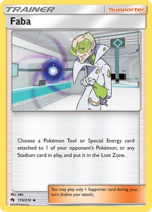 Faba 173/214 - SM Lost Thunder Reverse Holofoil - Uncommon