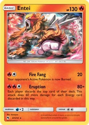 Entei 047/214 - Deck Exclusives Holofoil - Holo Rare