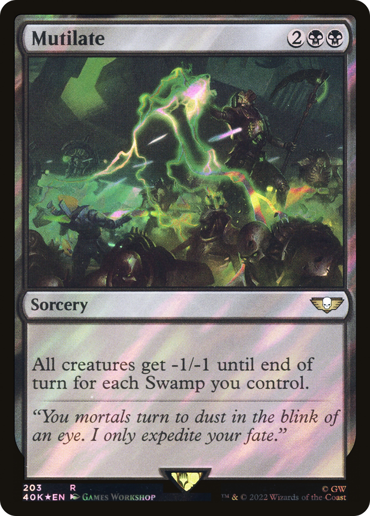Mutilate (Surge Foil) (40K-203★) - Warhammer 40,000 Commander Foil