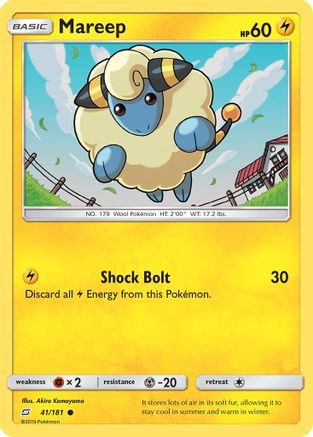 Mareep (41/181) - SM Team Up Reverse Holofoil - Common