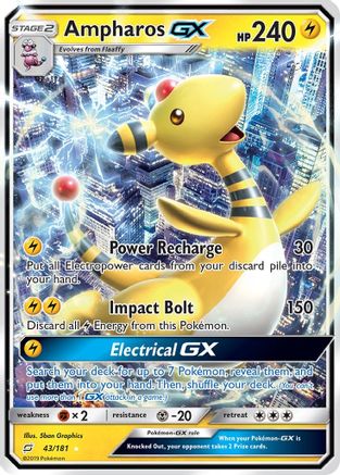Ampharos GX (43/181) - SM Team Up Holofoil - Ultra Rare