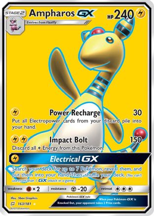 Ampharos GX (Full Art) (163/181) - SM Team Up Holofoil - Ultra Rare