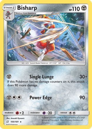 Bisharp (105/181) - SM Team Up Reverse Holofoil - Rare