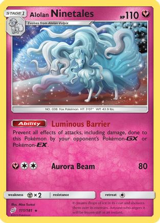 Alolan Ninetales (111/181) - SM Team Up Holofoil - Holo Rare