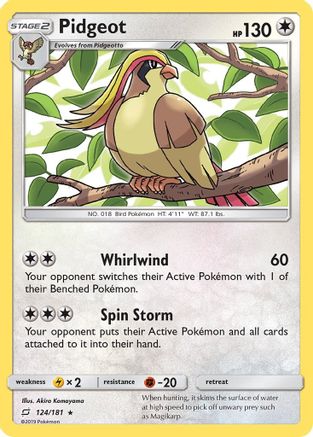 Pidgeot (124/181) - SM Team Up - Rare