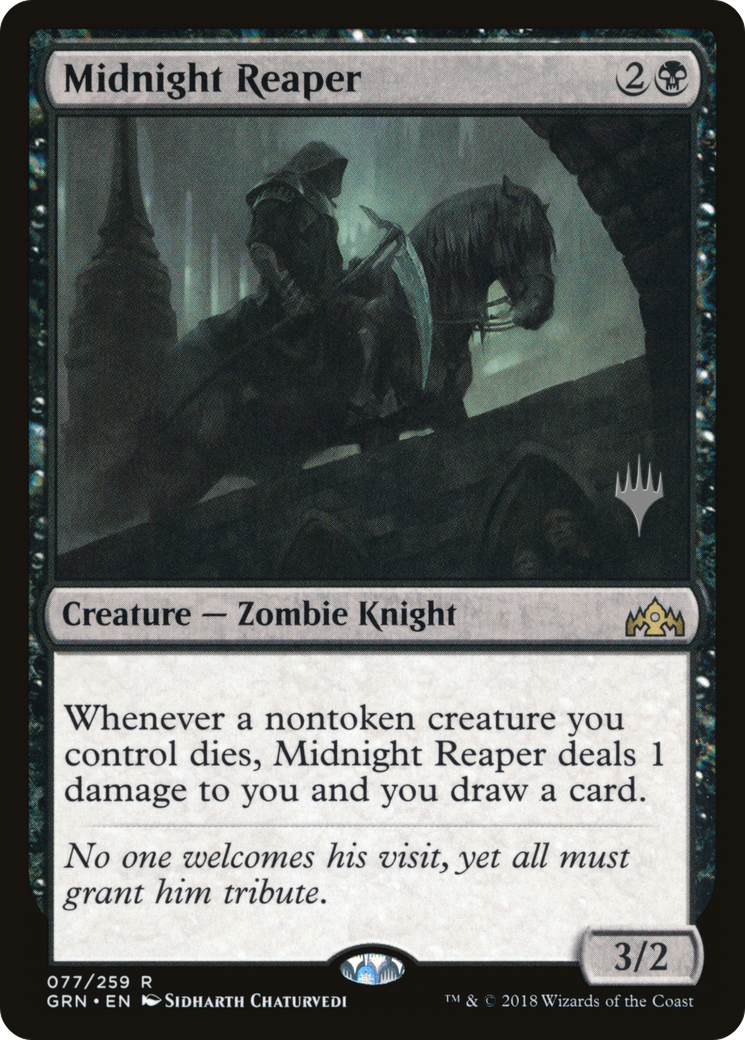 Midnight Reaper (PPELD-77P) - Guilds of Ravnica Promos (Promo Pack)