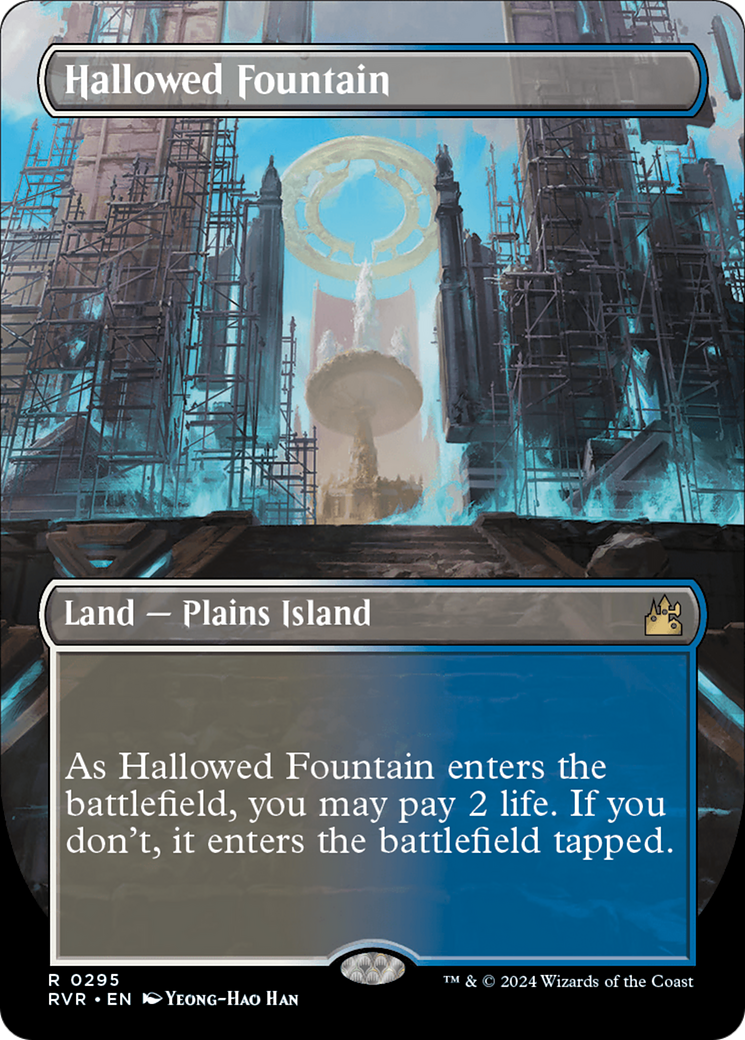 Hallowed Fountain (Borderless) (RVR-295) - Ravnica Remastered (Borderless)
