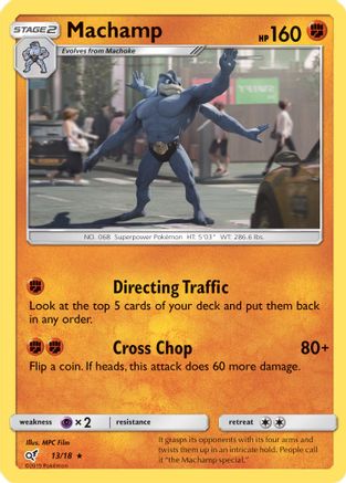 Machamp (13/18) - Detective Pikachu Holofoil - Rare