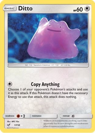 Ditto (17/18) - Detective Pikachu Holofoil - Holo Rare