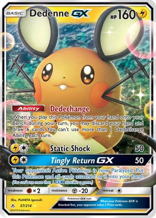 Dedenne GX (57/214) - SM Unbroken Bonds Holofoil - Ultra Rare