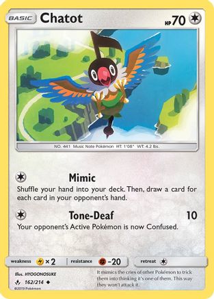 Chatot (162/214) - SM Unbroken Bonds - Uncommon