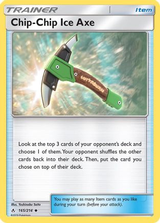 Chip-Chip Ice Axe (165/214) - SM Unbroken Bonds Reverse Holofoil - Uncommon