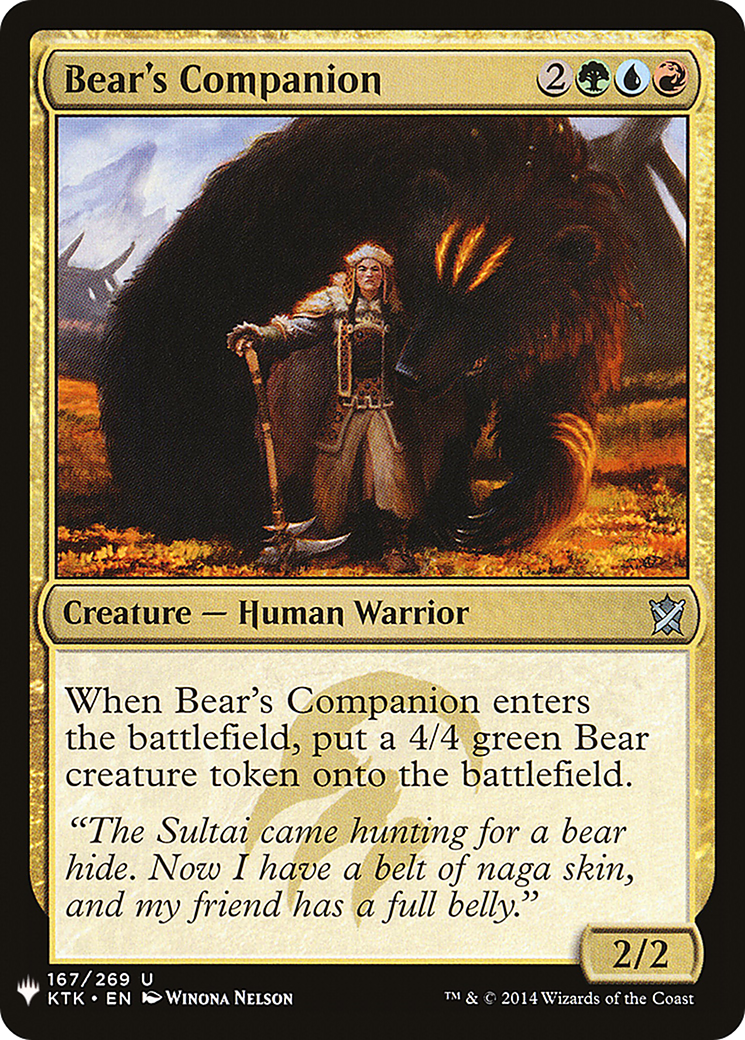 Bear's Companion (LIST-KTK-167) - The List