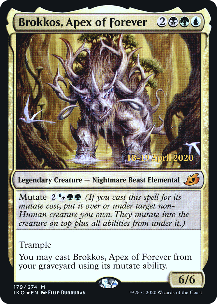 Brokkos, Apex of Forever (PRE-179S) - Ikoria: Lair of Behemoths Promos (Prerelease) Foil