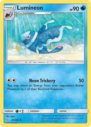 Lumineon (40/236) - SM Unified Minds Reverse Holofoil - Uncommon