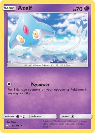 Azelf (85/236) - SM Unified Minds Reverse Holofoil - Uncommon