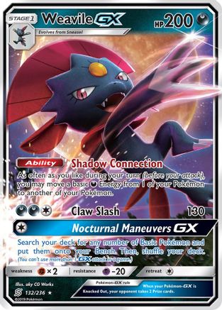 Weavile GX (132/236) - SM Unified Minds Holofoil - Ultra Rare