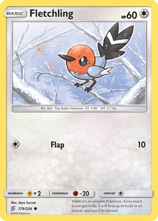 Fletchling 179/236 - SM Unified Minds Reverse Holofoil - Common