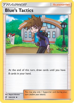 Blue's Tactics (188/236) - SM Unified Minds Reverse Holofoil - Uncommon
