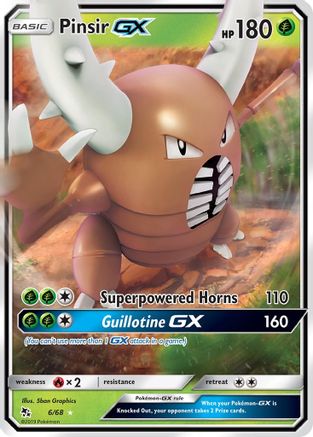 Pinsir GX (6/68) - Hidden Fates Holofoil - Ultra Rare