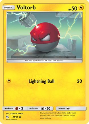 Voltorb (21/68) - Hidden Fates - Common