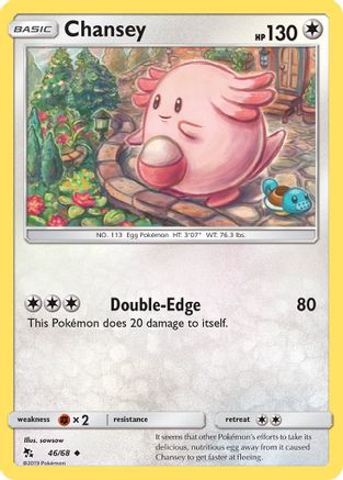 Chansey (46/68) - Hidden Fates Reverse Holofoil - Uncommon