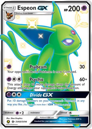 Espeon GX - SV60/94 - Hidden Fates Shiny Vault Holofoil