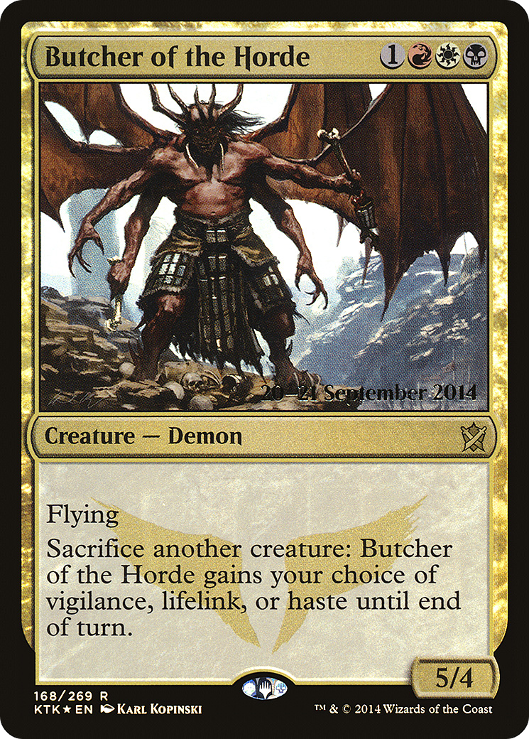 Butcher of the Horde (PRE-168S) - Khans of Tarkir Promos (Prerelease) Foil