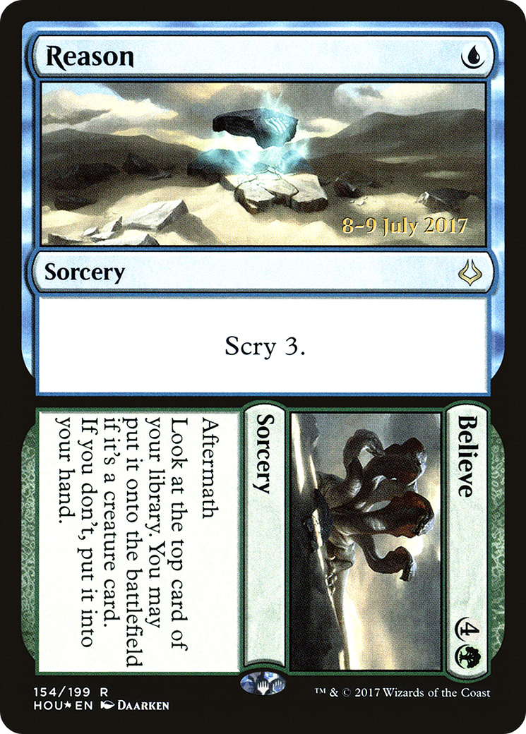 Reason // Believe (PRE-154S) - Hour of Devastation Promos (Prerelease) Foil