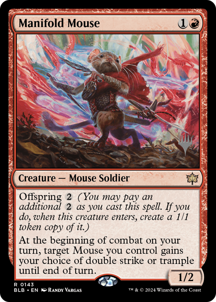 Manifold Mouse (PPBLB-143) - Bloomburrow Promos (Promo Pack) Foil