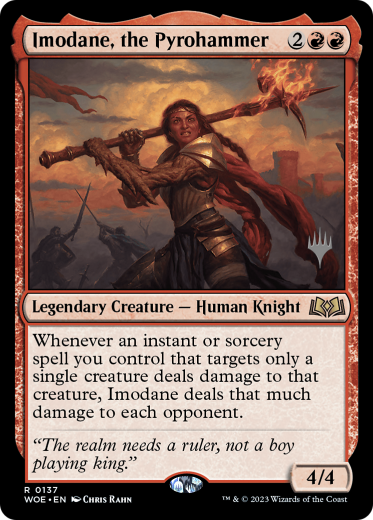 Imodane, the Pyrohammer (PPWOE-137) - Wilds of Eldraine Promos Foil (Promo Pack)