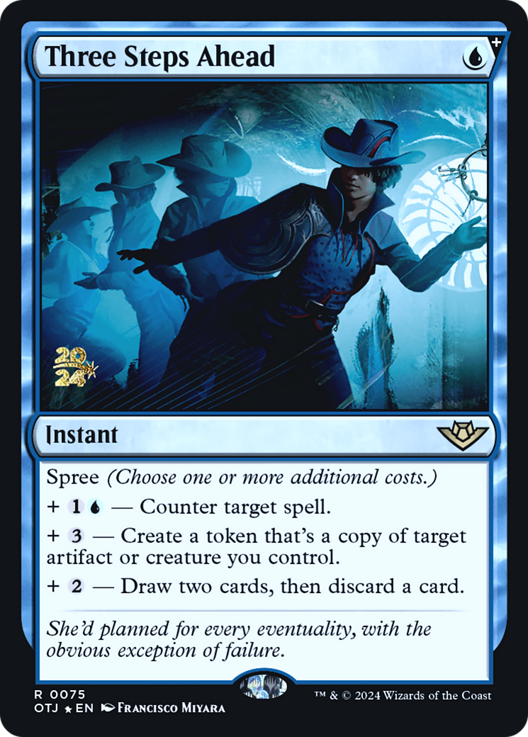 Three Steps Ahead (PRE-75S) - Outlaws of Thunder Junction Promos Foil