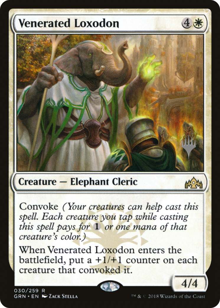 Venerated Loxodon (PPTHB-30P) - Guilds of Ravnica Promos (Promo Pack) Foil