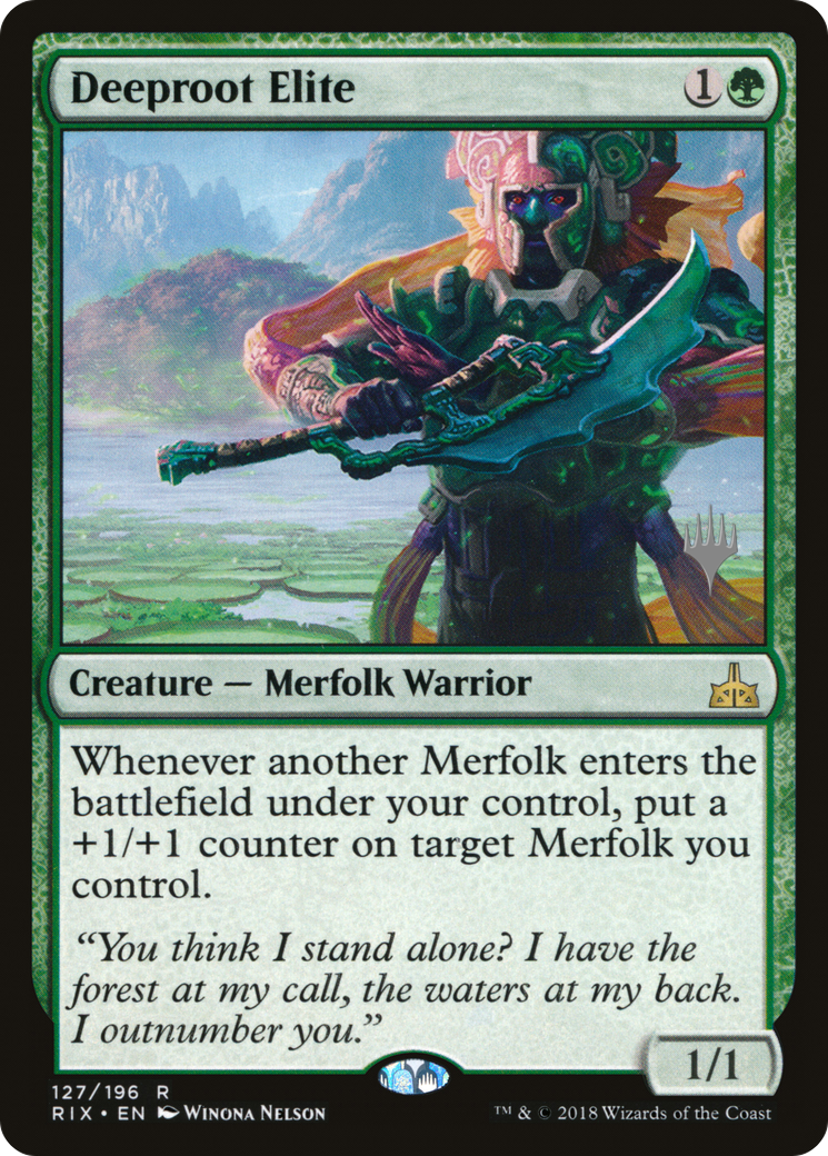 Deeproot Elite (PPM20-127P) - Rivals of Ixalan Promos (Promo Pack) Foil